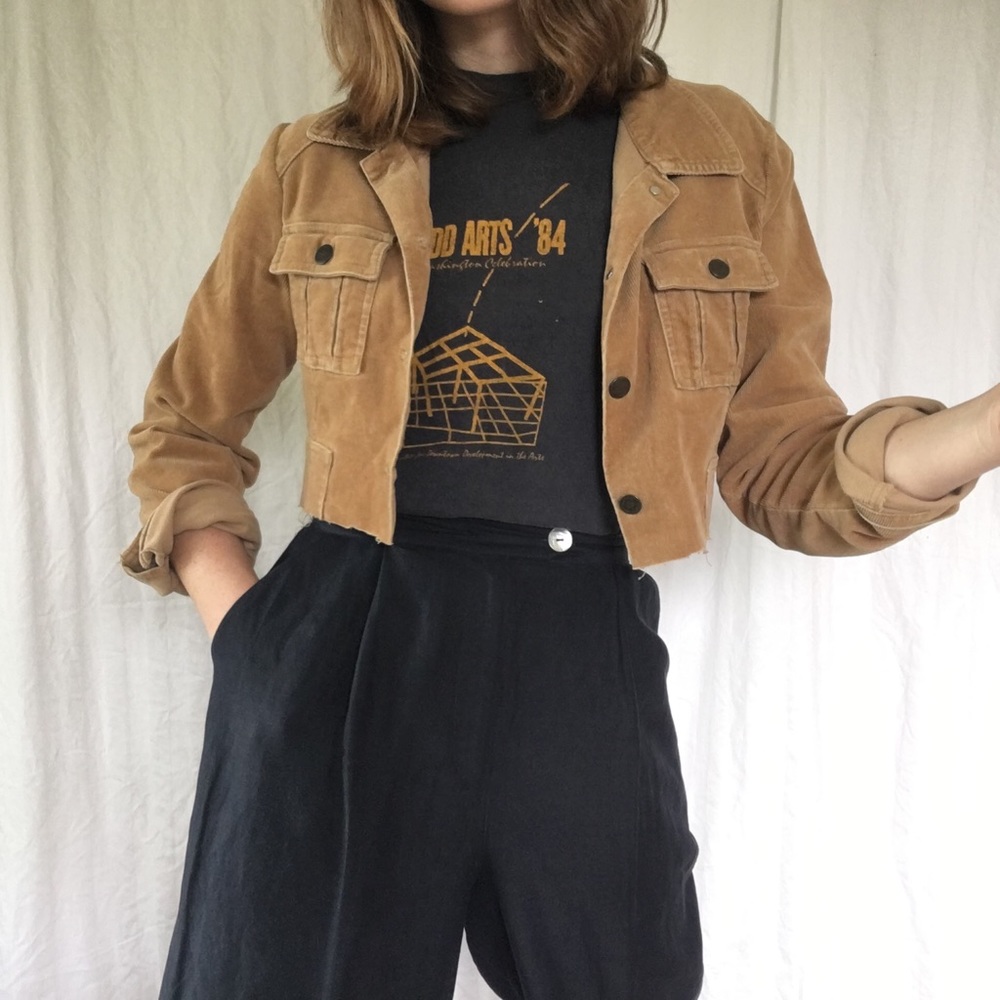 cropped Doki-Geki corduroy jacket